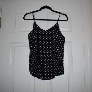 Polka Dot Tiered, Chiffon Tank | Size M